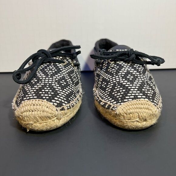 Womens SPERRY Top Sider Espadrilles Black Flat Shoes / Size 6.5 Medium - Picture 3 of 10